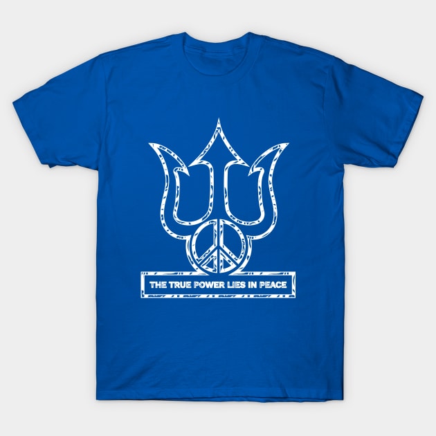 Stylish Harmonic Peace Symbol - Trident Combination T-Shirt by enigmaart